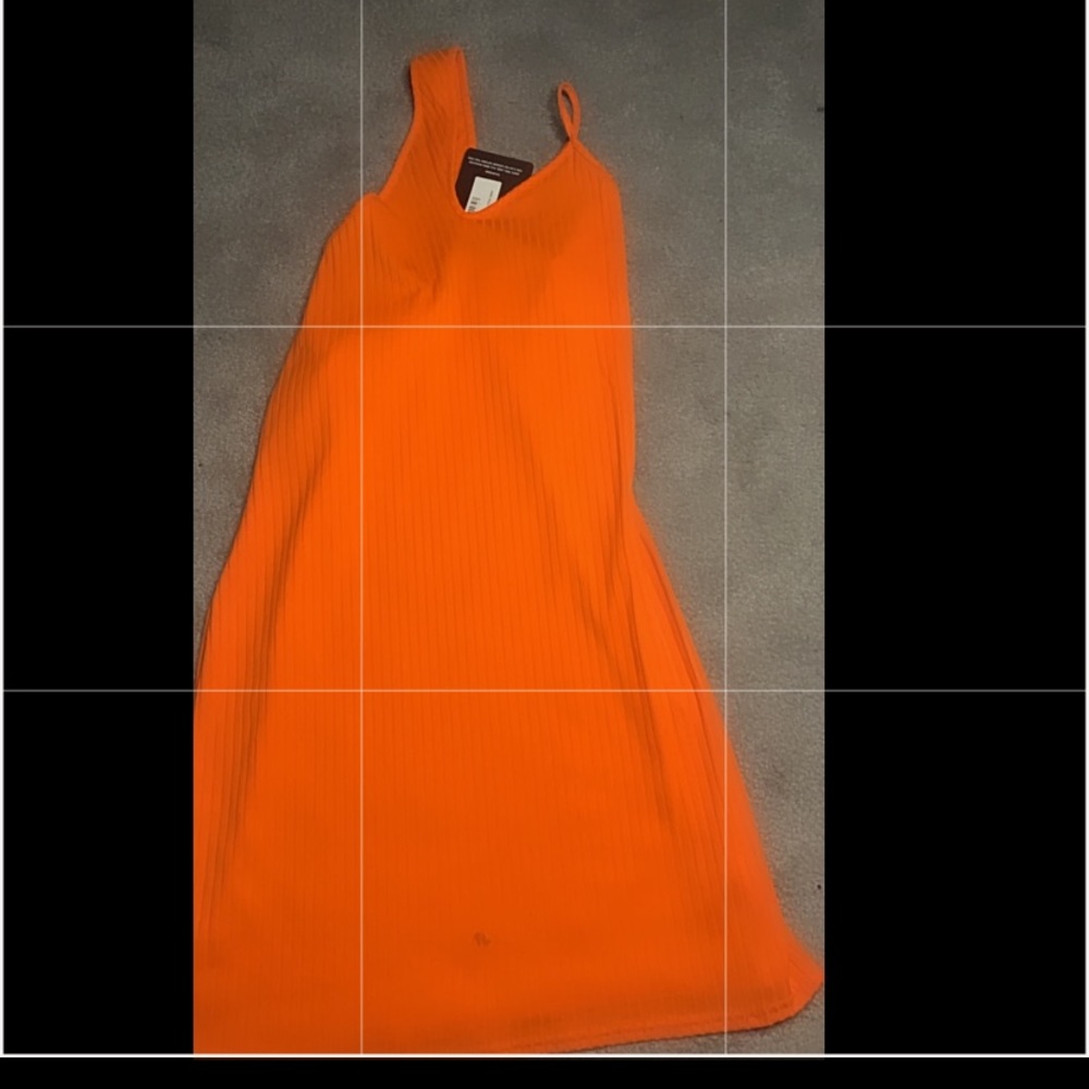 Bright orange Asymmetric dress